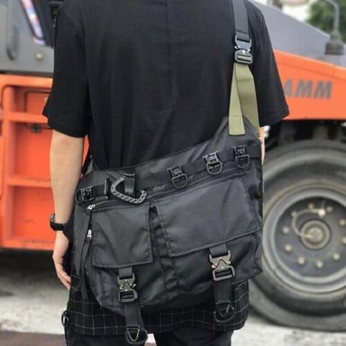 TC0092 metal functional buckle webbing anti splash fabric single shoulder diagonal Backpack