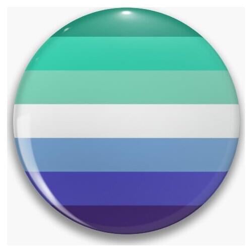 Mlm Pride Flag Soft Button Pin Metal Badge Gift Decor Fashion Lover Collar Cute Cartoon Jewelry Women Clothes Brooch Hat