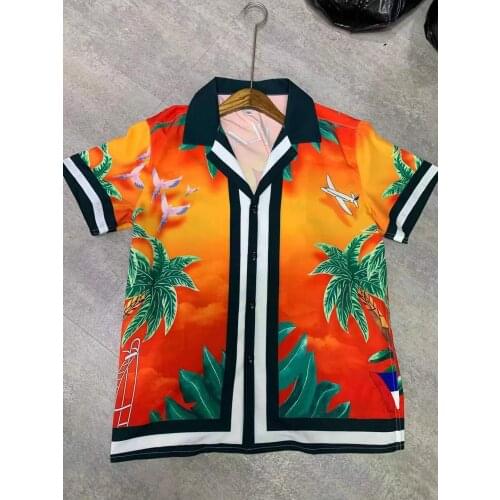 IK0454 Fashion Mens Shirts 2021 Runway Luxury famous Brand European Design party style Mens Clothing