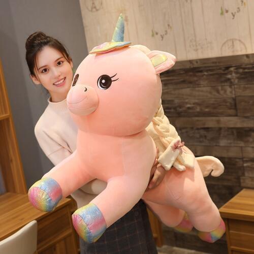 New Soft Unicorn Plush Toy Baby Kids Appease Sleeping Pillow Doll Animal Stuffed Plush Toy Birthday Gifts for Girls Children