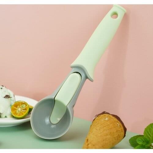 Plastic Ice Cream Scoop Digger Spring Handle Scoop Ice Ball Maker Frozen Yogurt Cookie Dough Meat Balls Fruits Watermelon Spoon