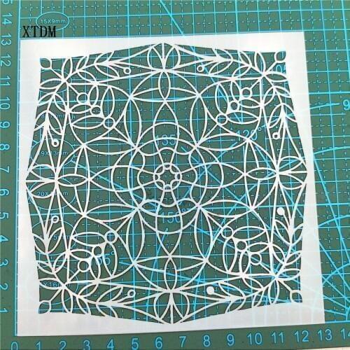 SprayFour-petal flower plastic mold shield DIY cake scrapbook stencils hollow Embellishments printing lace ruler Valentines Day