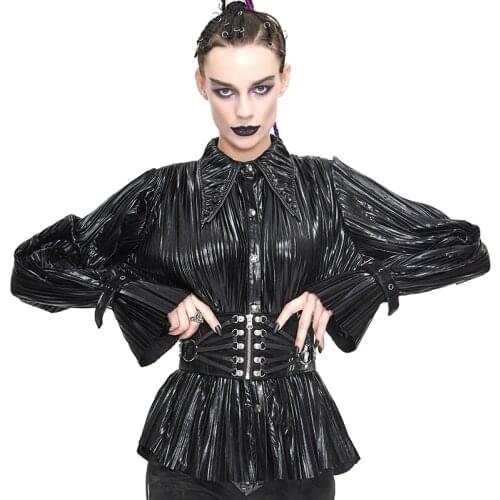 Europe and the United States steam punk dress spring and summer fashion cool coat new hip - hop rock wind art shirt