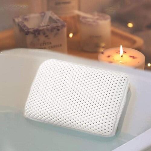 Bath Pillow Bathtub Hotel Household Non-slip Comfort Spa Cushion Suction Luxury Bathroom Soft Relaxing Pillows Accessories