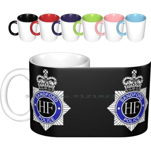 Hot Fuzz-Police Ceramic Mugs Coffee Cups Milk Tea Mug Simon Pegg Nick Frost Hot Fuzz Police Department Logo Spoof Cool