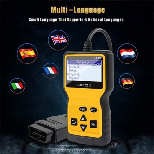 V310 OBD2 Code Reader Engine Scanner For Ford Diagnostic Reset Tool For Check Engine Light Shut Off Erases Codes Freeze Frame