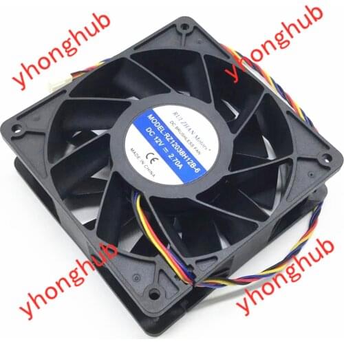 RUI ZHAN RZ1238H12B-6 Server Cooling Fan DC 12V 2.70A 120x120x38mm 4-wire