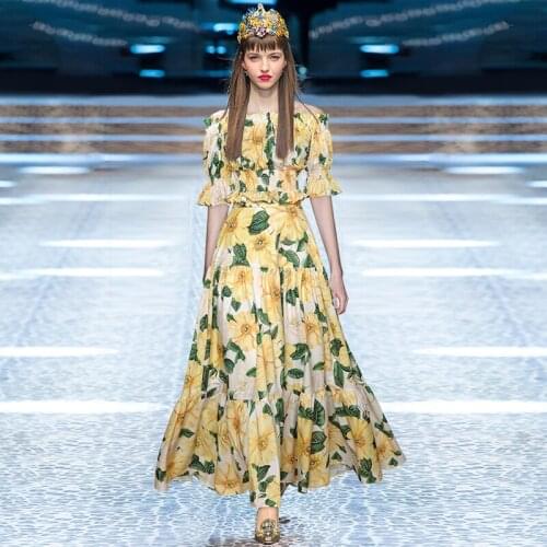 Designer Summer Skirts Suit Womens Slash neck Elasticity Flower print Tops+Long Printed Skirt Vacation Skirts Sets MM04