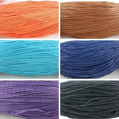 1mm, about 400m/bundle Cotton Wax Thread Cord for Jewelry Necklace Bracelet Making DIY Findings Red Black Blue Pruple F70