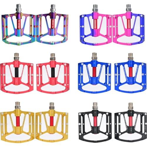 1Pair Bike Pedal Cycling Mountain Bicycle Ultralight Alloy Pedals MTB Road Bike Cycling Anti-slip Bearing Bicycle Accessories