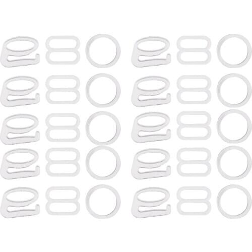 10 Sets Nylon Bra Strap Adjuster Slider/hooks/o Ring Lingerie For The Adjustment Of Lingerie Diy Accessories Sewing Crafts