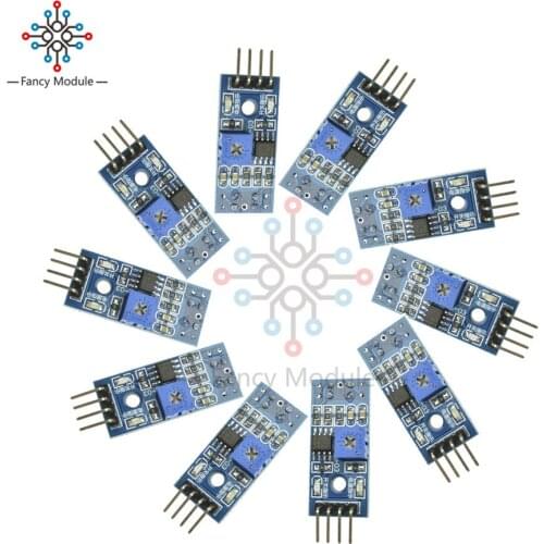 10PCS TCRT5000 Infrared Reflective IR Photoelectric Switch Barrier Line Track Sensor Module For Arduino