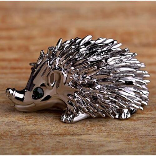 12pcs/lot Wholesale Hedgehog Animal Brooch Pins For Men Jewelry Womens Vintage Pin Brooch Statement Punk Broches Hijab bijoux