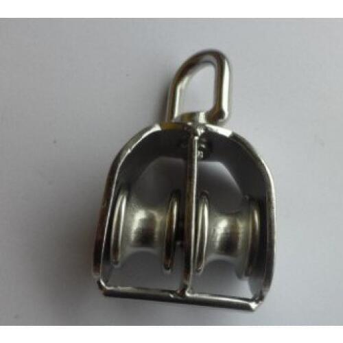 3-23pcs, M15--M50 Pulley double sheave 304 stainless steel wire rope block chain traction wheel liftingrigging,boat , hardware