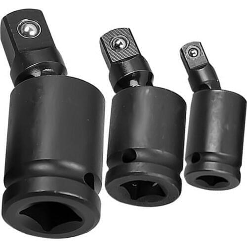 3pcs UNIVERSAL IMPACT SOCKET JOINT 3/8" 1/2" 1/4"Drive Wobble Swivel Extension Craftsman Socket Wrench Adapter Hand Tools