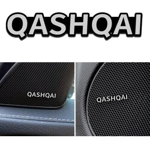 4pcs/set fit for Nissan QASHQAI J10 J11 Murano X-trail Teana speaker aluminum 3D sticker car stereo Stickers auto Accessories