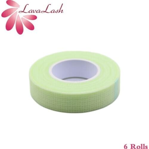 6 Rolls Eyelash Isolation Tape Eyelet Grafting Eyelash Extension Belt Breathable Comfortable Sensitive Resistance Green Eye Pad