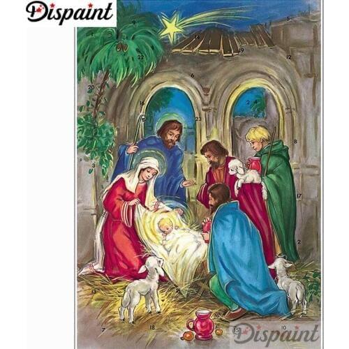 Dispaint Full Square/Round Drill 5D DIY Diamond Painting "Religious figure" Embroidery Cross Stitch Home Decor Gift A21113