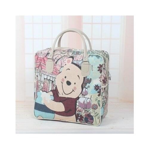 Disney Winnie Pooh Anime Figures Cartoon Product Cosplay Accessories Storage Shoulder Bag Travel Unisex Gift