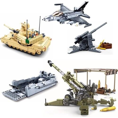 Army cannon military vehicle tank truck armored car equipment sets model building blocks ww2 world war ii accessories US Germany