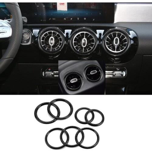 Car Air Condition Air Vent Outlet Ring Cover Trim Decoration For Mercedes Benz A W177 B W247 GLB X247 CLA C118 GLA H247 2020