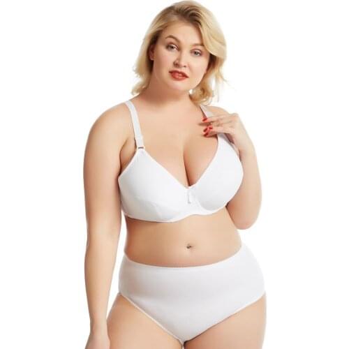 BALDAUREN New Plus Size Sports Bra Set Summer Fat Sister 150 KG Ladies Underwear Glossy Bow Comfortable Bra Womens Lingerie