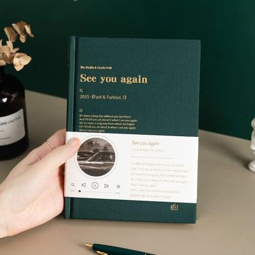 Creative Sound of Music Retro Notebook Journal Stationery Vintage Hardcover A5 Diary Notebook Planner Agenda Lined Grid Book