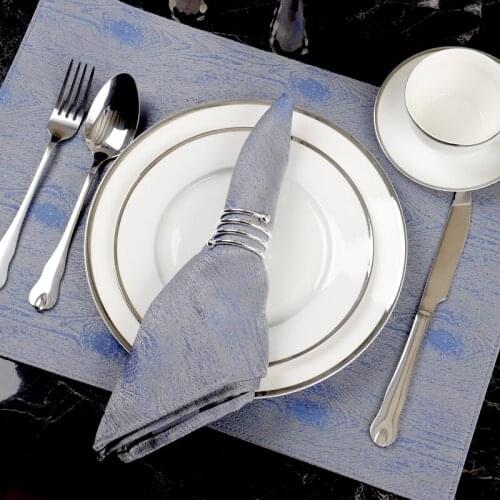 Elegant Household Plate Sets Creativity Exquisite Light Luxury Plate Sets Dinner Dessert Vaisselle Porcelaine Tableware DK50PS