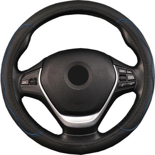 Car Truck PU Leather Embossed Steering Wheel Cover Steering-Wheel For Auto Diameters 36 38 40 42 45 47 50CM 7 Sizes to Choose