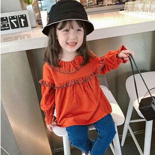 Girls Babys Kids Blouse Jacket Outwear 2021 New Spring Autumn Top Long Sleeve Shirts Cotton Princess Childrens Clothing