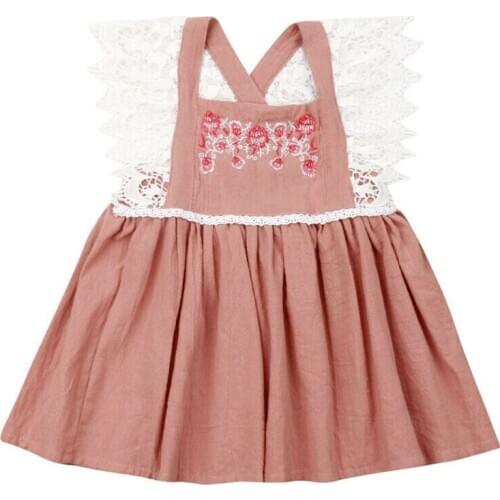 Summer Toddler Baby Girls Kids Party Dress Floral Casual Skater Dresses Sundress Sleeveless Princess Dress Kids Dresses