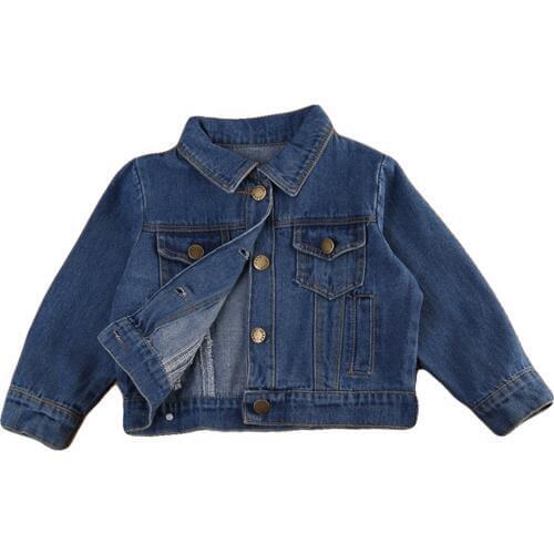 Fashion Baby Girls Boys Spring Autumn Jeans Jacket Long Sleeve Pocket Denim Jacket Coat Children Fashion Street Wear