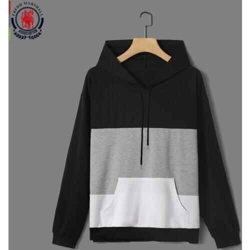 FREDD MARSHALL 2020 Autumn New Fashion Patchwork Hoodies Men Casual Cotton Long Sleeve Pullover Hoodies Hooded Sweatshirt 1209