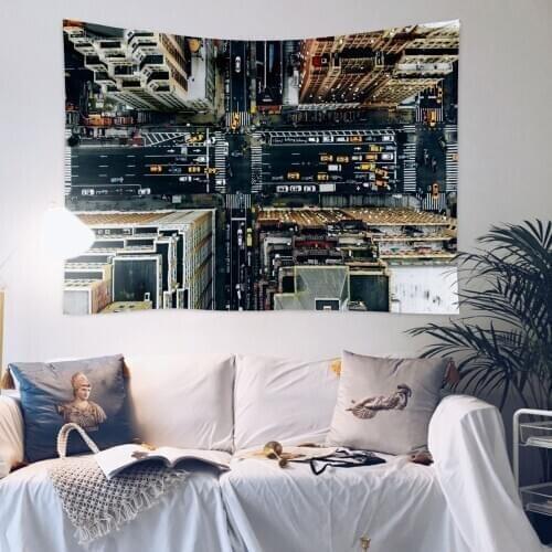 GT083 New York Architecture Bedside Background Cloth INS Hanging Cloth Net Red Cloth Tapestry Room Dormitory bu yi hua Decoratio