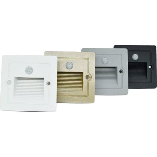 IP65 Human body induction LED Deck Step Light Underground Lamp Recessed Stair Patio footlight Garden Landscape Wall Light