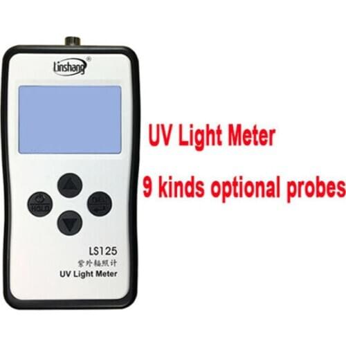 UV Light Meter UV Radiometer UV Intensity Meter LS125 LCD Display Can Support 9 Different Probes