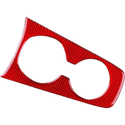 Carbon Fiber Red Water Cup Holder Cover Panel Sticker Fit For Chevrolet Camaro 2010 2011 2012 2013 2014 2015 Car Styling