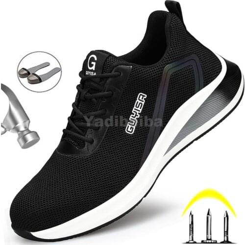 Steel Toe Shoes Men Women Indestructible Safety Sneakers Lightweight Comfortable Work Safety Shoes Construction Work Safety Boot