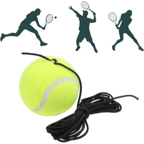 Single Training Tennis Ball With Elastic String Resistance Rubber Tennis Training Durable Balls O3V1