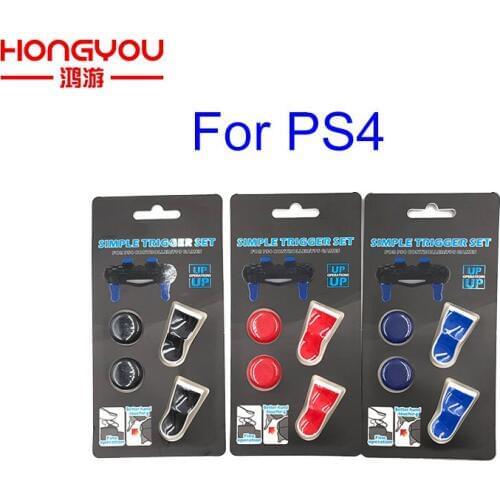 New Rubber Extended L2 R2 Trigger Extended Buttons Kit Thumb Grip For Dualshock 4 Playstation 4 PS4 Pro/slim Controller