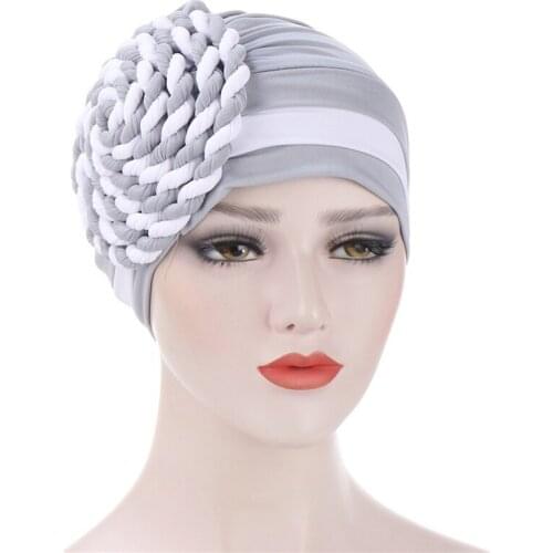 Autumn Winter Womens Beanie Muslim Ladies Hat Simple Indian Style Hair Care Cap Headband Womens Sleeping Hat Chemo Beanie Hats