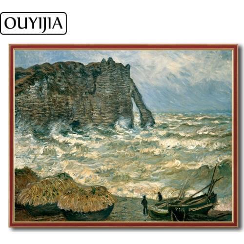 Ouyijia scenery Monet 5D DIY landscape famous painting embroidery picture rhinestone decoration diamond mosaic