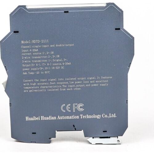 1 In 1 Out temperature signal isolation transmitter TC Thermocouple To 4-20mA Output Signal Isolator