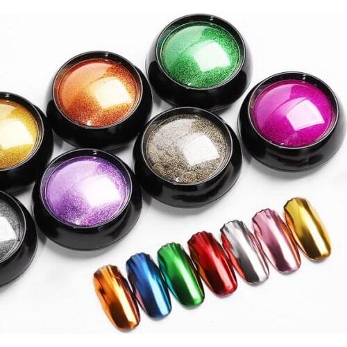 By dhl 200boxes Nail Glitter Powders Auroras Effect Nail Art Chrome Pigment Dust DIY Design Decoration
