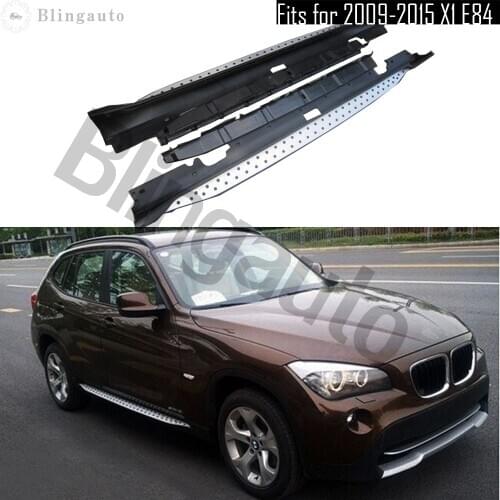 Fits for B.MW X1 E84 2009-2015 2Pcs left right Aluminium running board side step nerf bar car pedal protect stairs