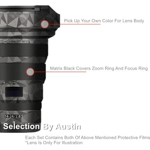 Premium Decal Skin For Nikon Z14-24 F2.8S Lens Skin Guard Sticker Protector Anti-scratch Coat Wrap Cover Case