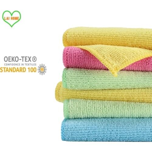 10PCS Kitchen Anti-grease Wiping Rags Super Absorbent Microfiber Cleaning Cloth Home Washing Dish Kitchen Cleaning Towel