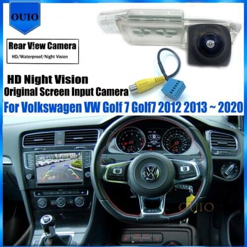 HD fisheye Rear Camera For Volkswagen VW Golf 7 Golf7 2012 2013 ~ 2020 Original Screen Input Backup Parking Reversing Camera