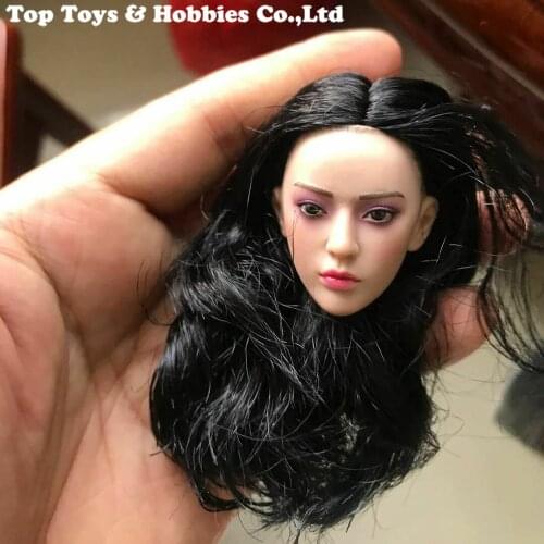 1/6 Scale PL2019-158 Phantom Killer Head Carving Model Purple Eyeshadow Female Head Sculpt Toys For 12'' Figure Body Doll