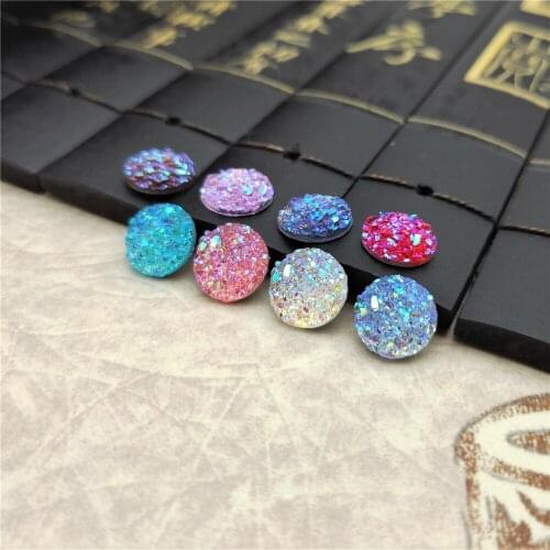 10Pcs Crystal Nail Art AB Rhinestones 10mm Shiny 3D Resin Gems For Nail Art Strass Pendant Manicure Charms Polish Jewelry Tips